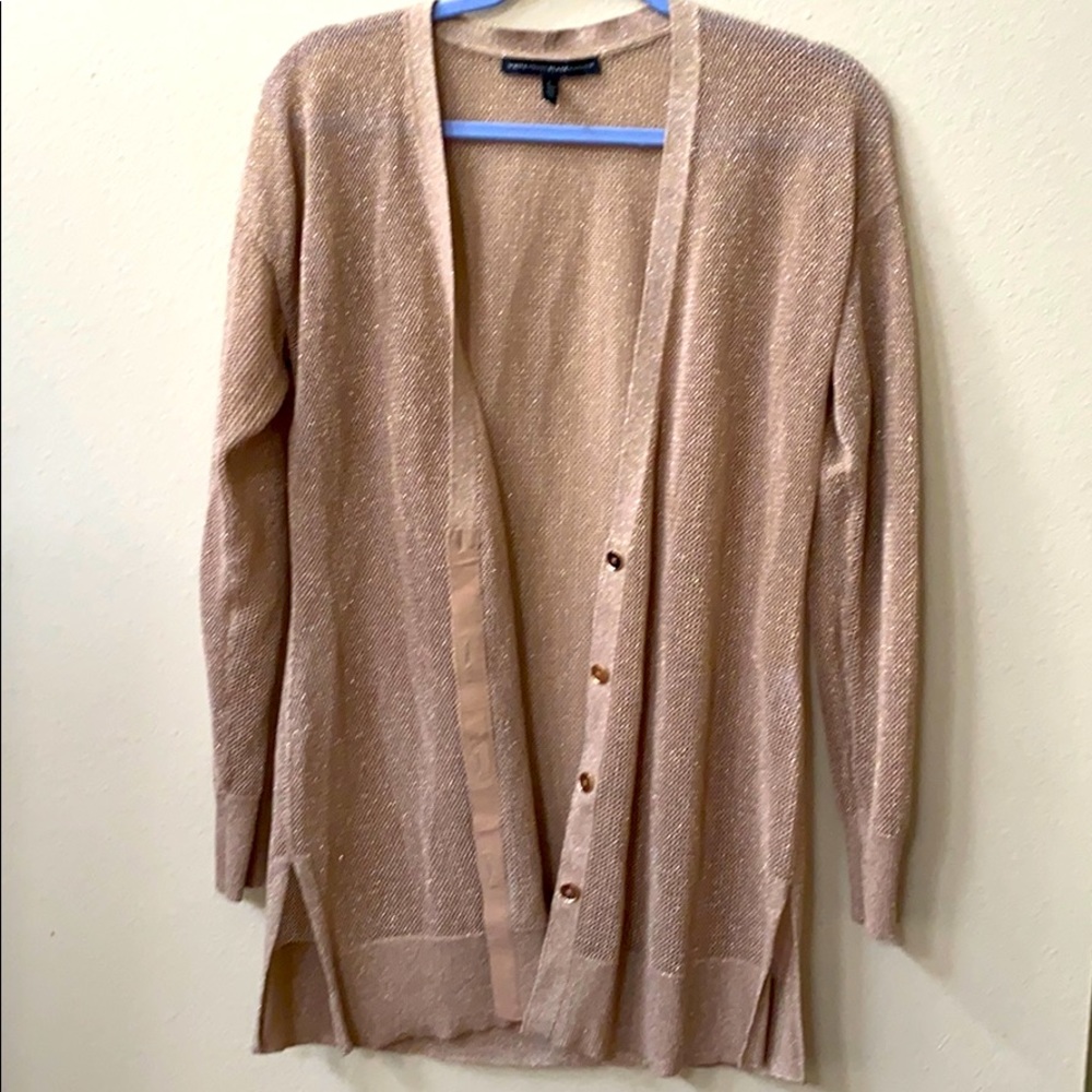 White House Black Market Rose Gold Shrug